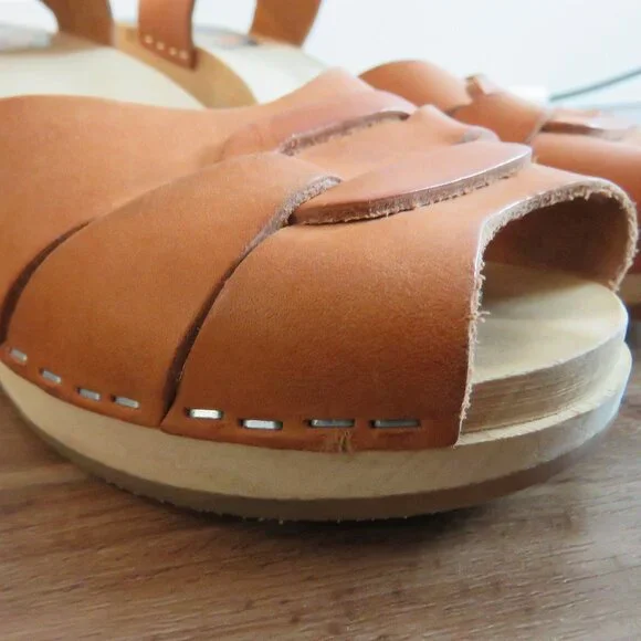 SWEDISH HASBEENS Leather Wooden Clogs 9.5-10 / NEED GONE! Make offer - Picture 10 of 15